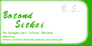 botond sitkei business card